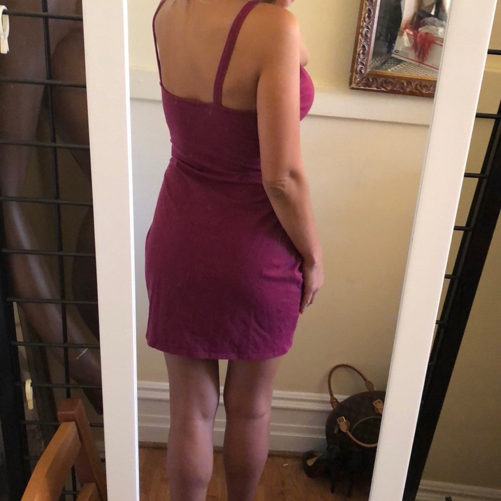 Sexy berry red mini dress S - Picture 4 of 5